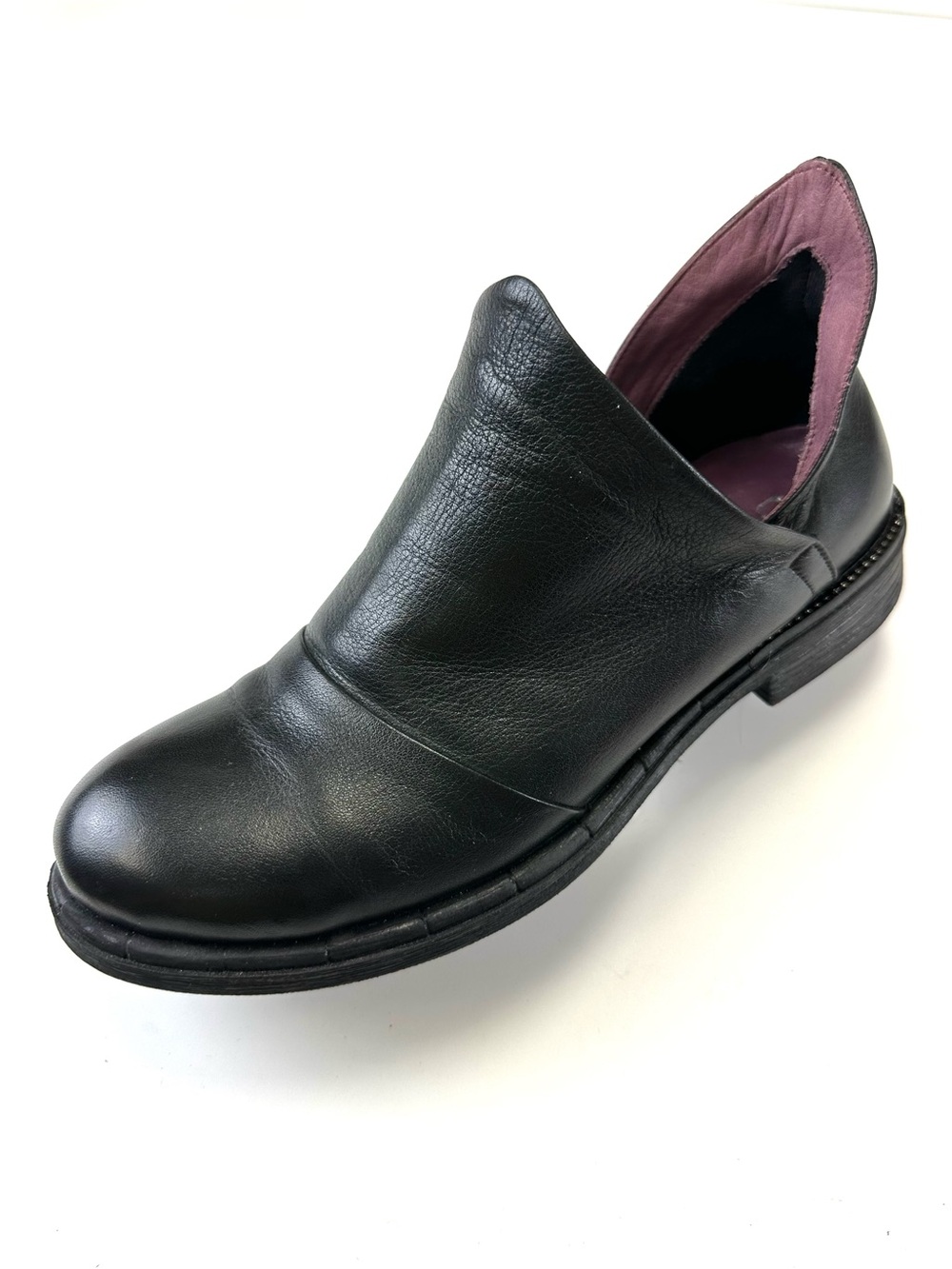 Bueno Black Leather Pull On Shoe Booties Size 39 Casual Comfy Minimalist